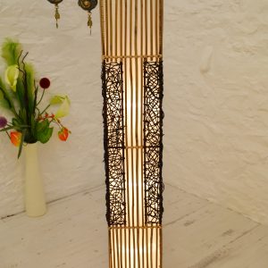 Bamboo Rattan Square Floor Lamp