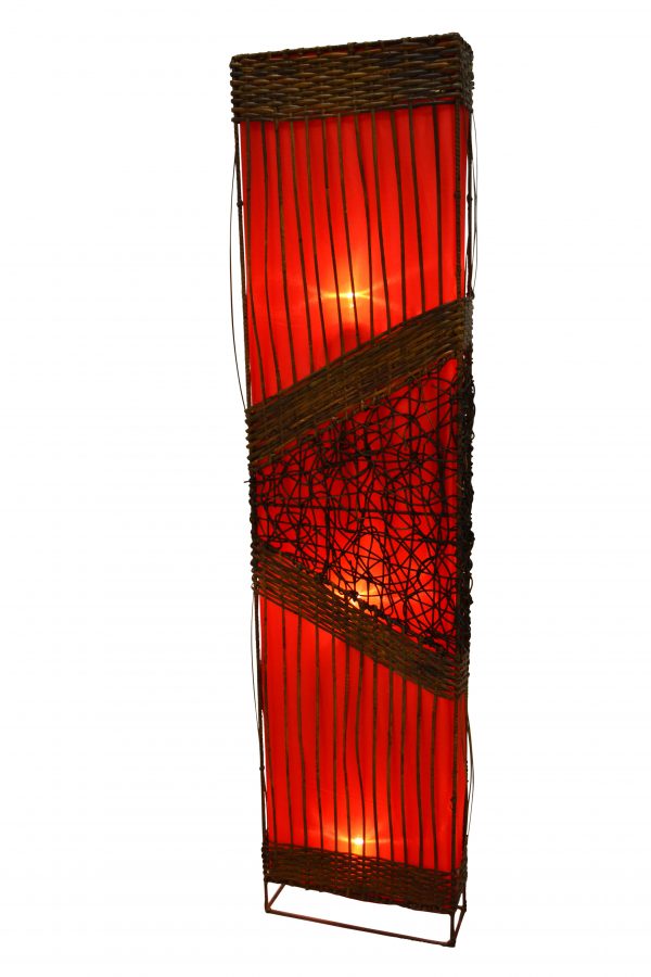 Thai Style Bamboo Rattan Floor Lamp