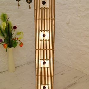 Bamboo Rattan Square Floor Lamp